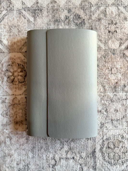 Charcoal Grey A5 trifold journal in premium faux leather — Arc and Axis UAE