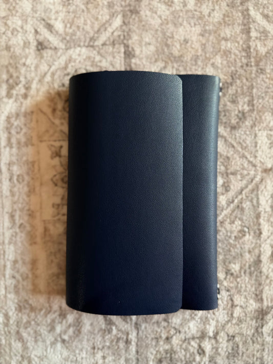 Ocean Blue A5 trifold journal in premium faux leather — Arc and Axis UAE