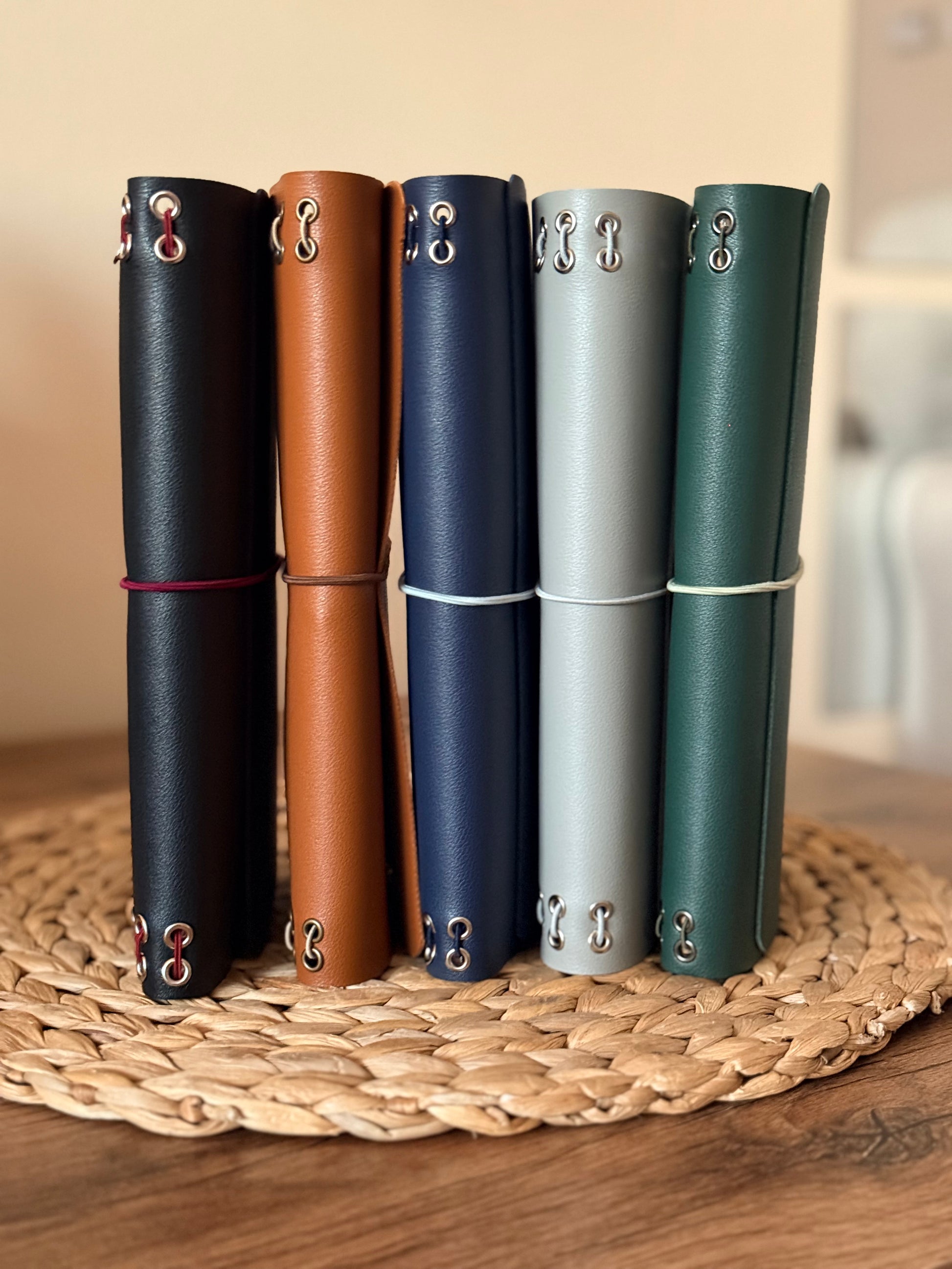 Arc and Axis journal gift set, ready to wrap — handmade in the UAE