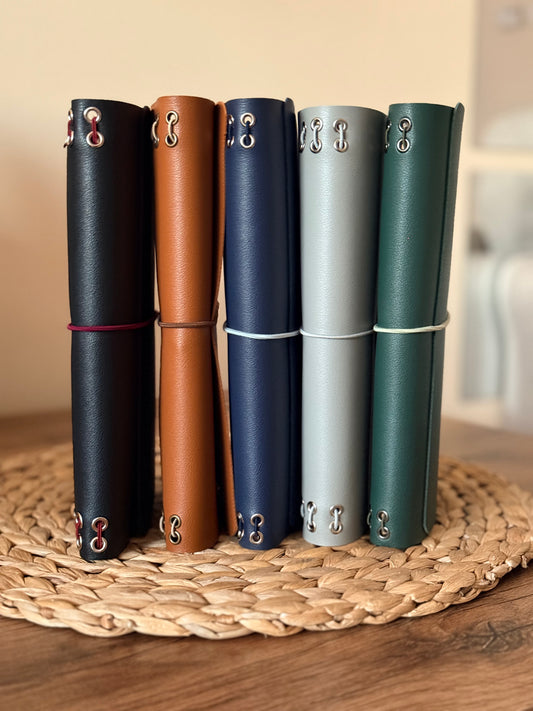 Arc and Axis journal gift set, ready to wrap — handmade in the UAE